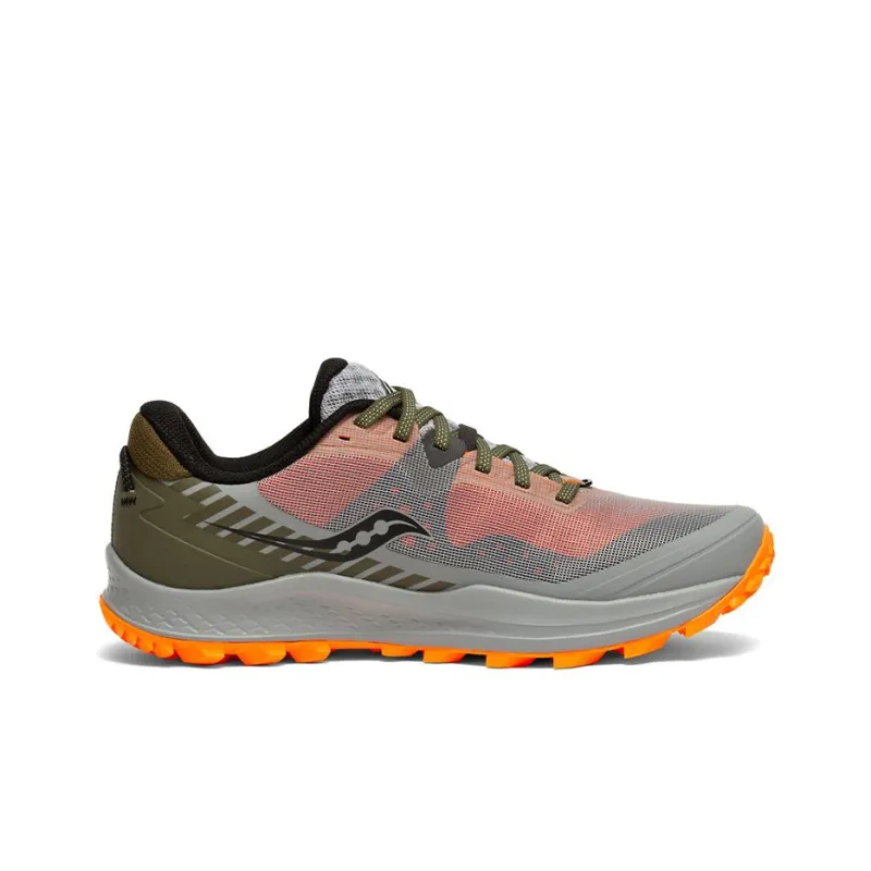 Saucony Low-Top Running Shoes Men's Gray Green Orange-1