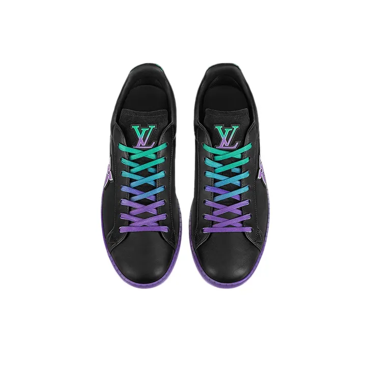 LOUIS VUITTON Luxembourg Samothrace Trainers 'Black Purple Teal'-3