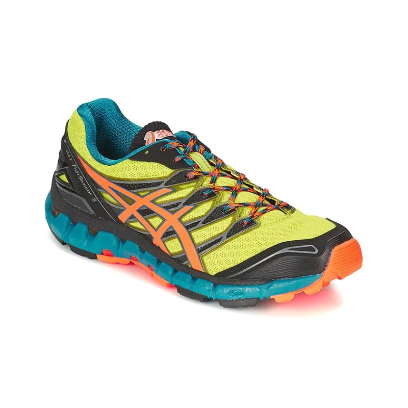 Asics Gel-Fuji Sensor 3 Wear-Resistant Low-Top Running Shoes Men's Yellow Orange-1