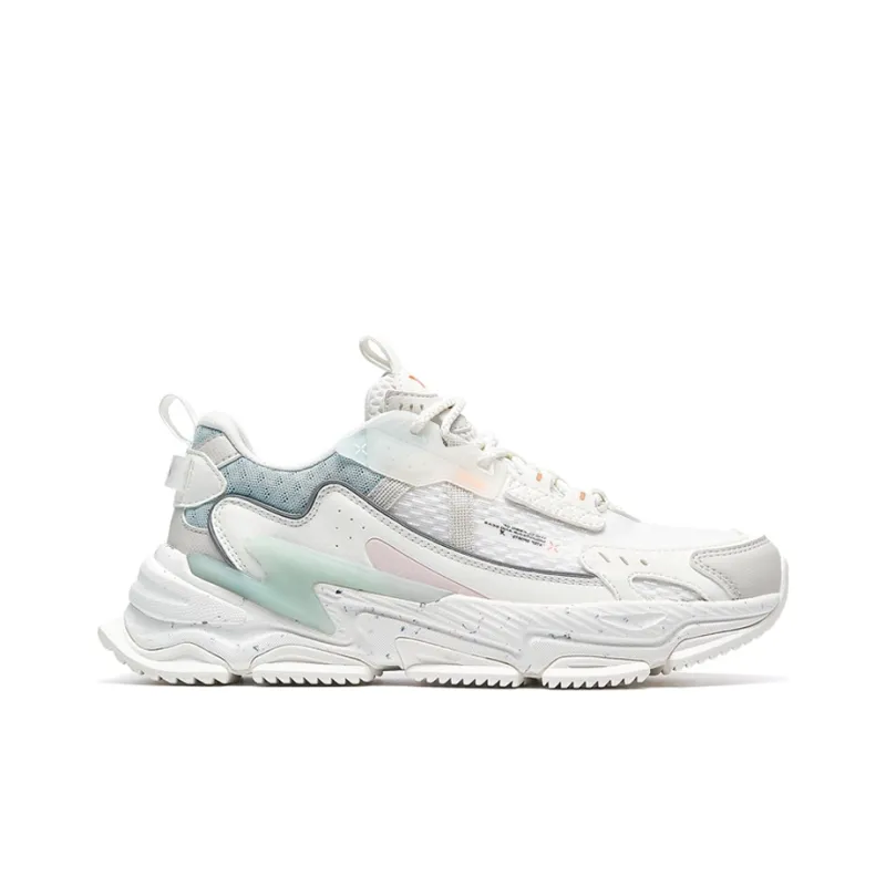 XTEP Shanhai Collection Materia Medica Sports Casual Shoes Women's White Green Gray-1