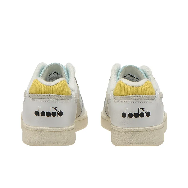 Diadora Mi Basket Low Icona Stylish Skateboarding Shoes Women's White-2
