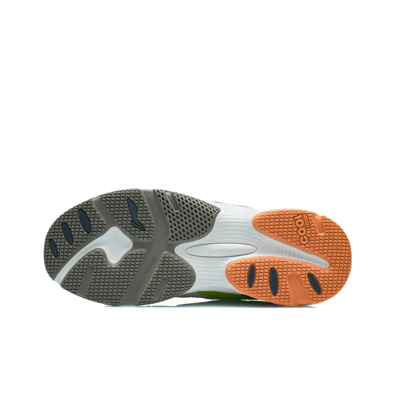 LiNing Dating Reflective Support Low Top Running Shoes Men's Gray White-3