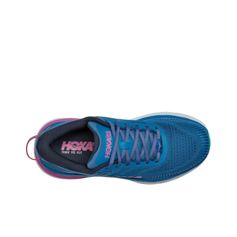 HOKA ONE ONE Bondi 7 Vallarta Blue Phlox Pink Women's-2
