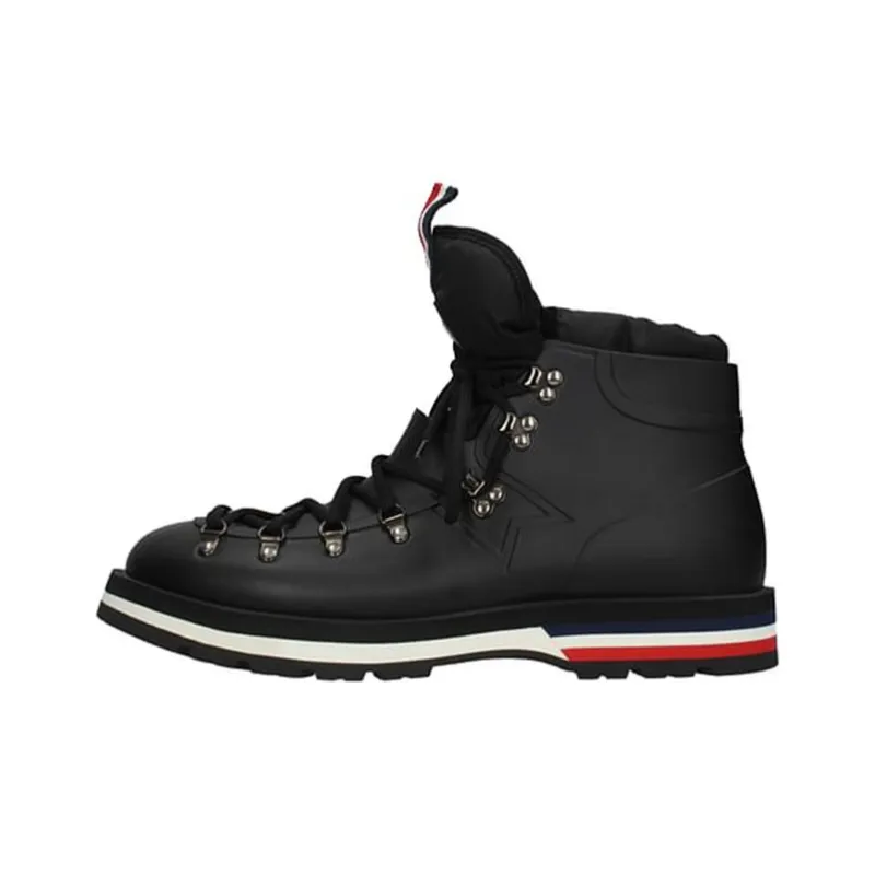 Moncler Abrasion Resistant High Top Hiking Shoes Men's Black-0