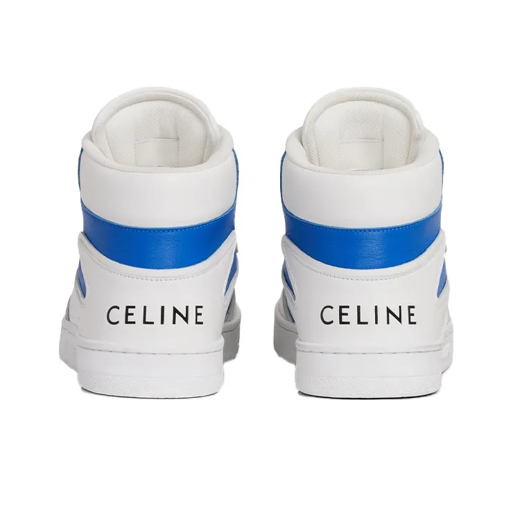 CELINE 'Z'Trainer CT 01 High Top Stylish Skateboarding Shoes Women's White Blue Red-3