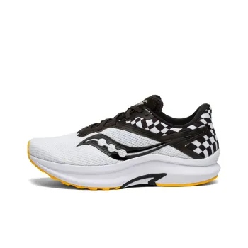 Saucony Axon 2 Cushioning, Slip Resistant, And Abrasion Resistant Low Top Running Shoes Men's White Black Standard M