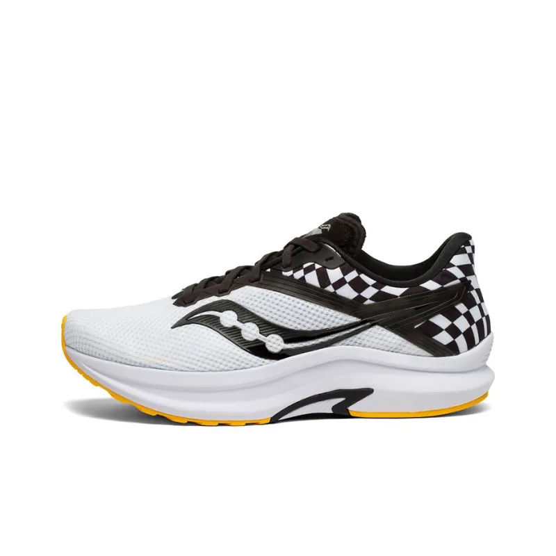Saucony Axon 2 Cushioning, Slip Resistant, And Abrasion Resistant Low Top Running Shoes Men's White Black Standard M-0
