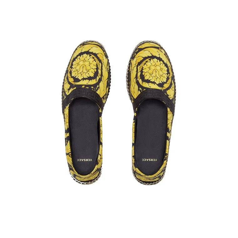 VERSACE Men's Casual Shoes Men's Yellow Black-4