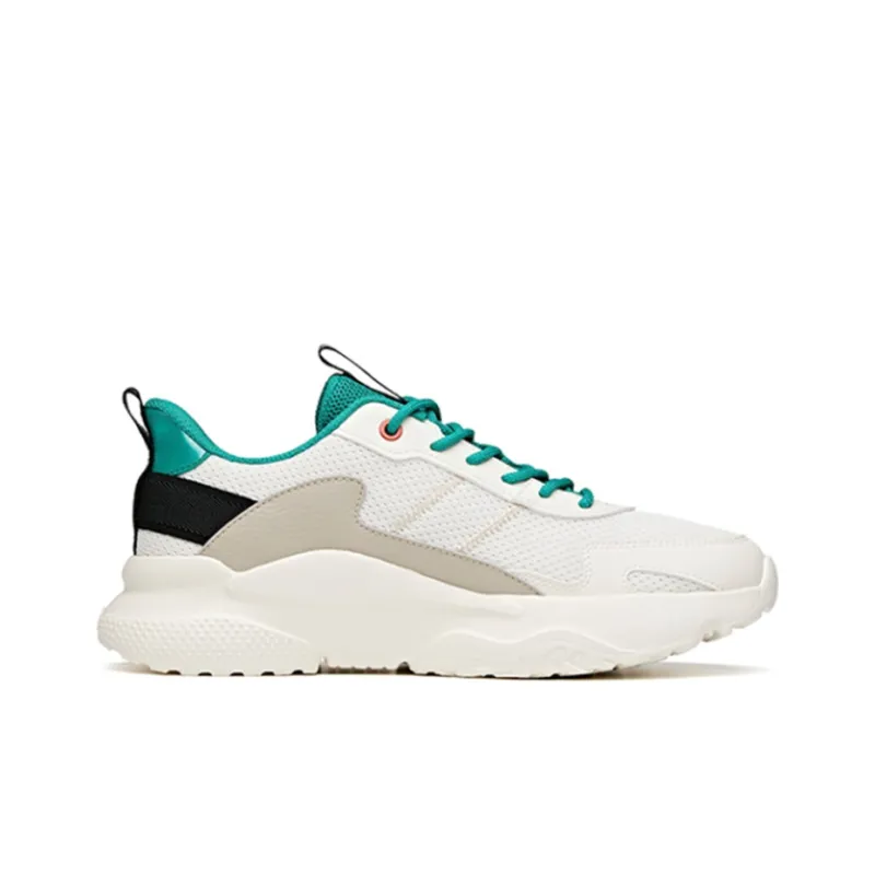 Anta Anti-Slip And Wear-Resistant Breathable Low-Top Running Shoes Men's White Green Gray-1