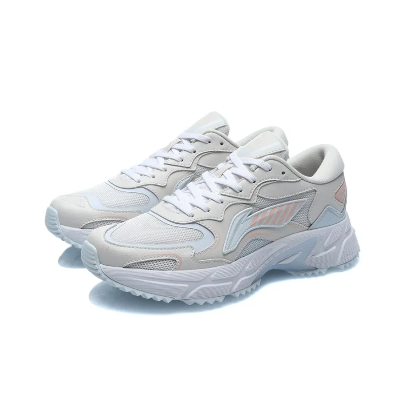 LiNing YunQue Cushioning Anti Slip And Wear Resistant Low Top Running Shoes Women's White Blue-2
