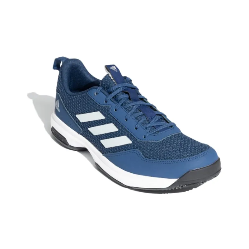 Adidas Tennis 21 V2 Wear-Resistant Low-Top Tennis Shoes Men's Azure Blue-2