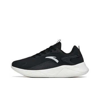 Anta Cushioning, Slip Resistant, Abrasion Resistant, Thermal Low Top Running Shoes Men's Black White
