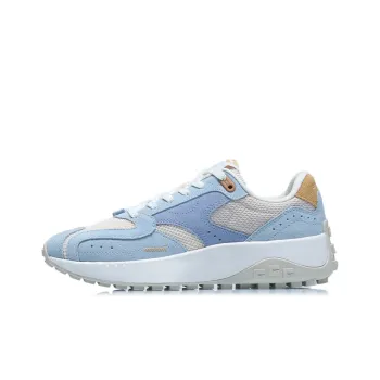 LiNing CF Tencel Damask Low Top Sports Casual Shoes Women's Cloud Gray Blue