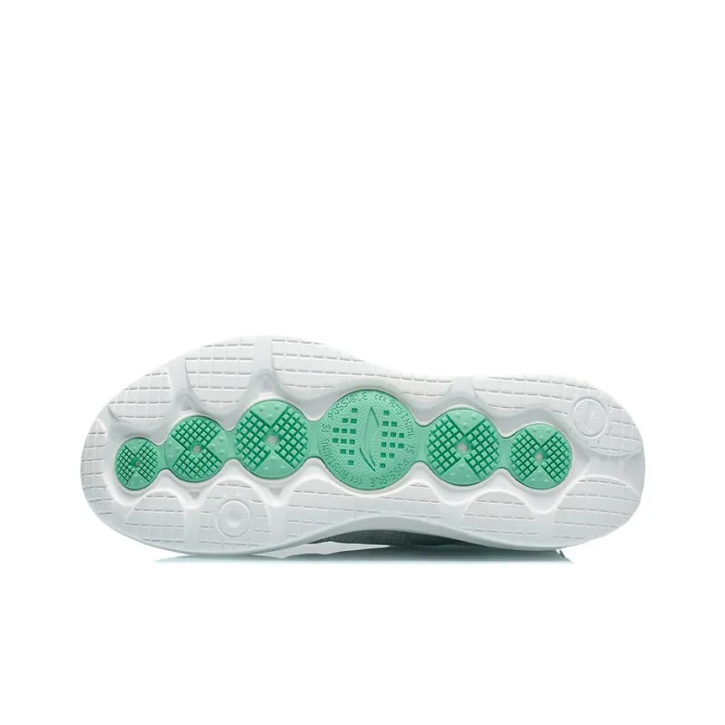 LINING Apocalypse Running Shoes Men Low Top White Green-5