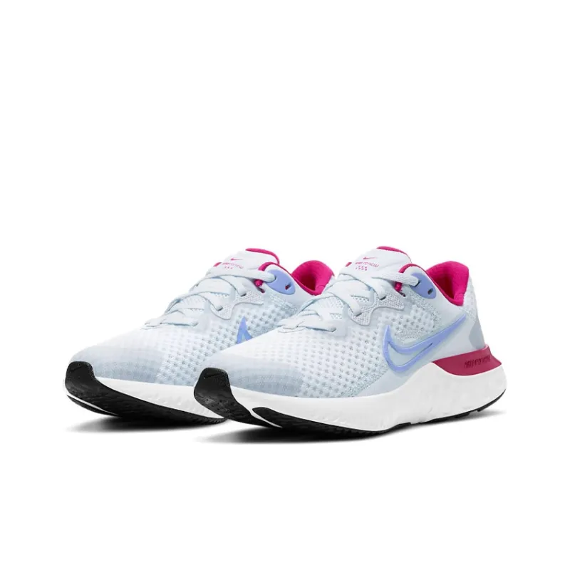 Nike Renew Run 2 Anti-Slip And Wear-Resistant Breathable Low-Top Running Shoes Women's Light Blue Red-2