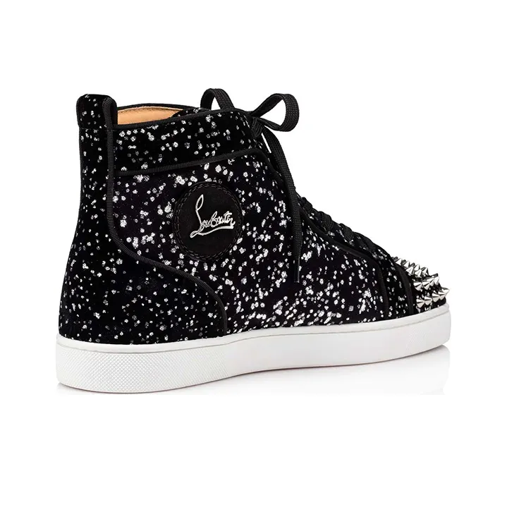 CL LUBOTING Lou Spikes Orlato Stylish Skateboarding Shoes Men's Black White-2