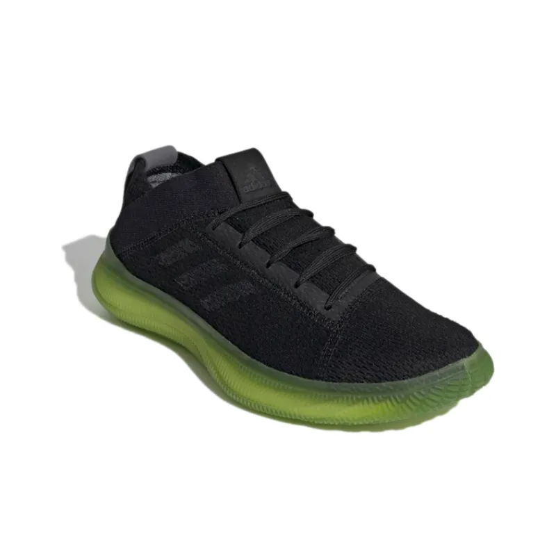Adidas Pure Boost Trainer Low-Top Running Shoes Men's Black Green-2
