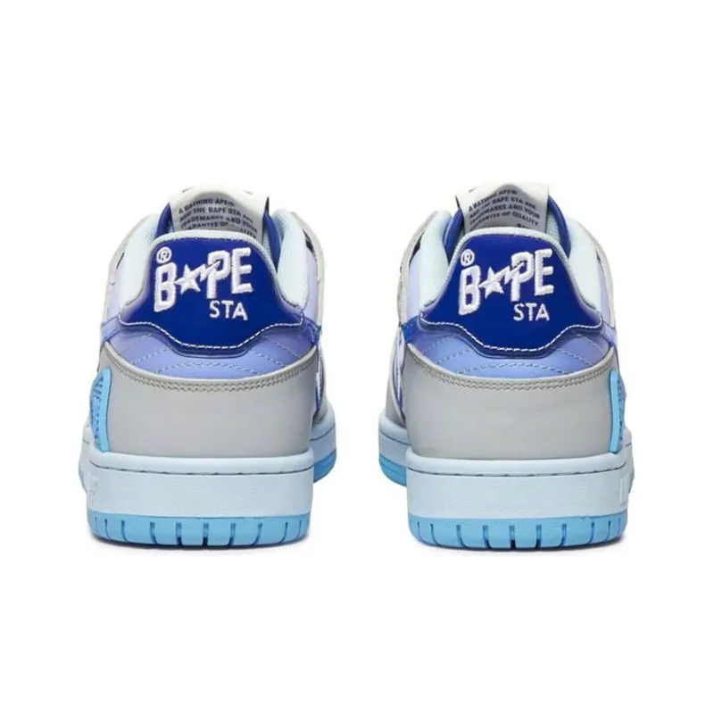 A BATHING APE SK8 STA Stylish Skateboarding Shoes Women's Blue Gradient-4