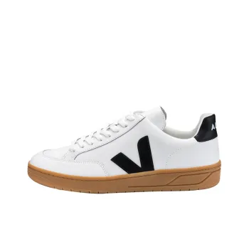VEJA V 12 Leather 'White Black Natural'