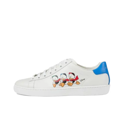 Disney X GUCCI ACE Skateboard Shoes Women's Low-Top White