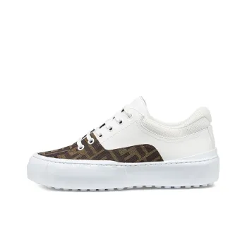 FENDI Fendi Force Stylish Skateboarding Shoes Women's White Brown