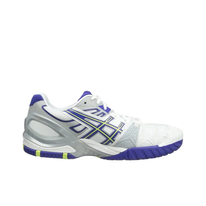 Asics Gel-Resolution 5 Wear-Resistant Low-Top Tennis Shoes Women's White-purple-gray-1
