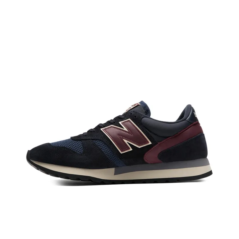 New Balance NB 770 Breathable Low-Top Running Shoes Men's Black Blue Made In UK-0