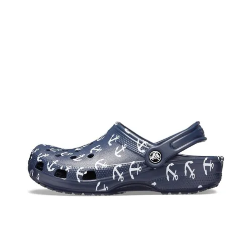 Crocs Classic Clog Printing Sandals Deep Blue