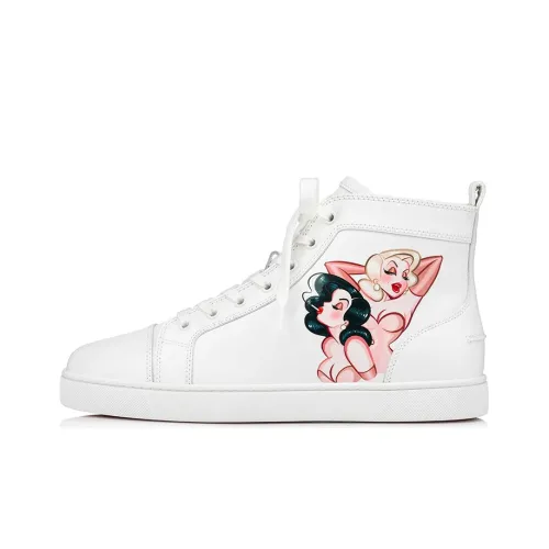 Christian Louboutin Loupin Up High-Top Sports Shoes White