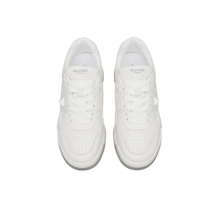 Valentino One Stud Low 'White Grey' 2023-3