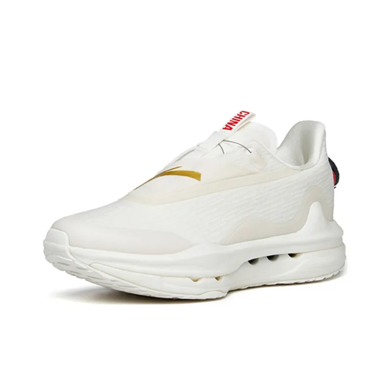 Anta Cushioning Anti Slip And Wear Resistant Low Top Running Shoes Men's White-2