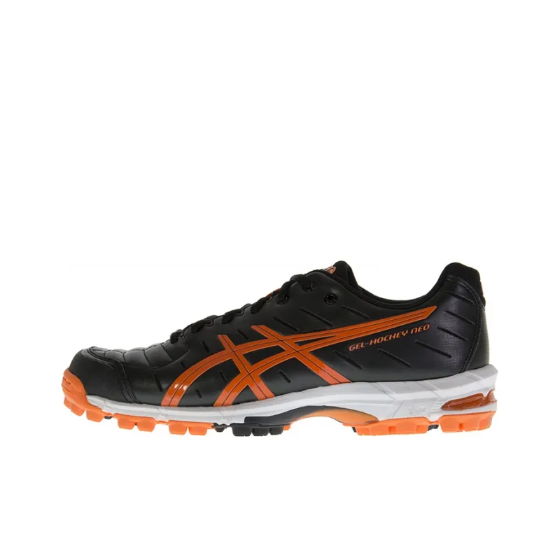Asics Gel-Hockey Neo 3 Anti-Slip Wear-Resistant Low-Top Running Shoes Men's Black Orange-0