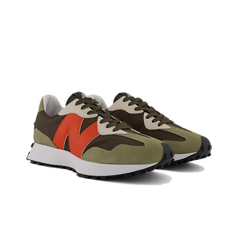 New Balance 327 True Olive Vibrant Orange-2