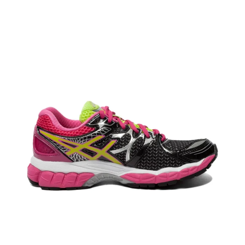 Asics GEL-Nimbus 16 Breathable Low-Top Running Shoes Women's Lime Silver-1