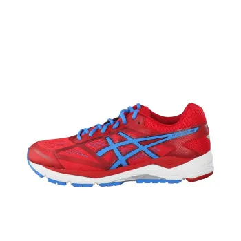 Asics Gel-Foundation 12 Breathable Wear-Resistant Slip-Resistant Low-Top Running Shoes Men's Red Blue 2E-Width