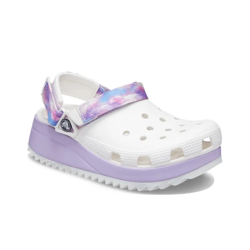 Crocs Classic Casual Unisex White Purple Sandals 'White Purple'-2