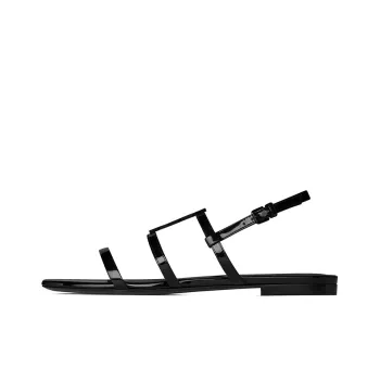 SAINT LAURENT Cassandra Strap Sandals 0.5cm Women's Black