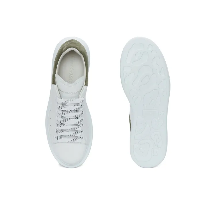 Alexander McQueen Oversized Sneaker 'White Khaki Green Suede' Women's-3