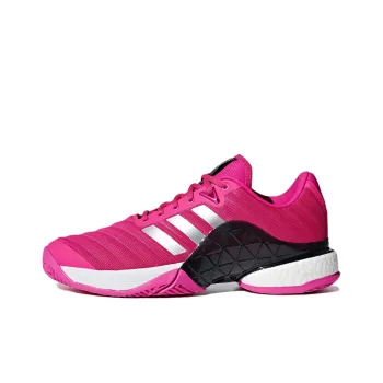 Adidas Barricade 2018 Boost Wear Resistant Low Top Tennis Shoes Men's Fuchsia