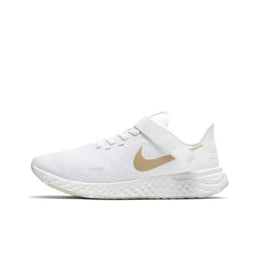 Nike Revolution 5 Series Running Shoes Women's Low-Top White/Gold