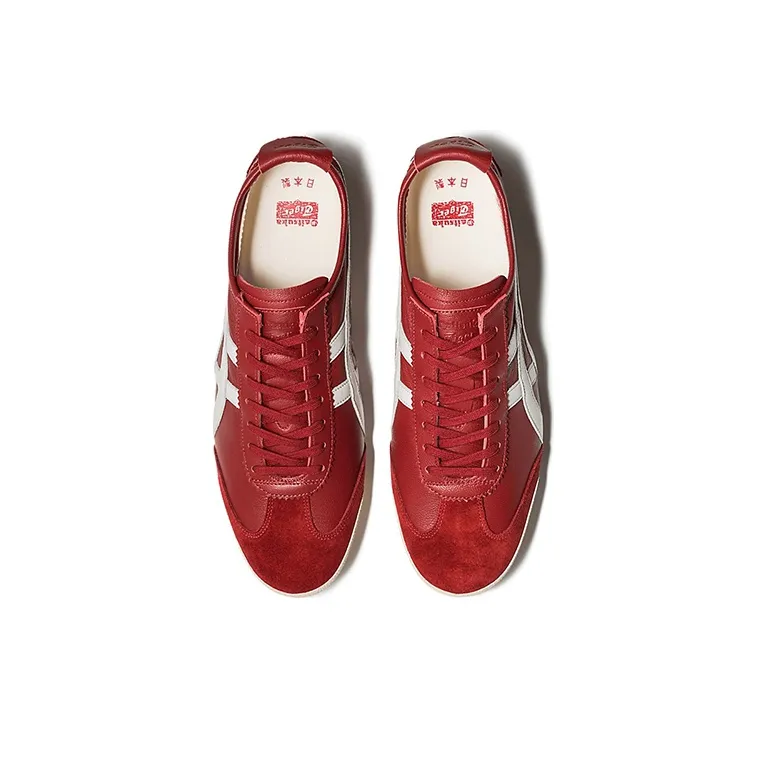 Asics Onitsuka Tiger Mexico 66 Deluxe Nm Burgundy White-2