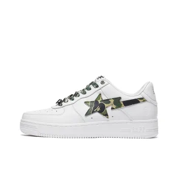 BAPE A BATHING APE Bape Sta Low White ABC Camo Green 2021