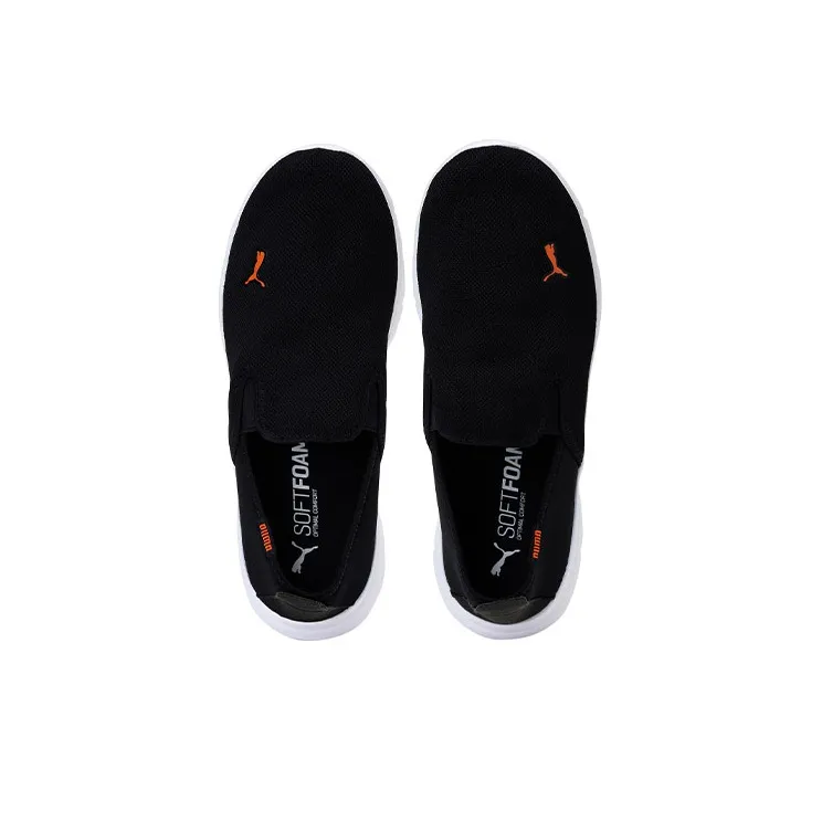 PUMA Flex Essential Slip On Cushioned Wear-Resistant Lightweight Low-Top Running Shoes Unisex Orange Black-2