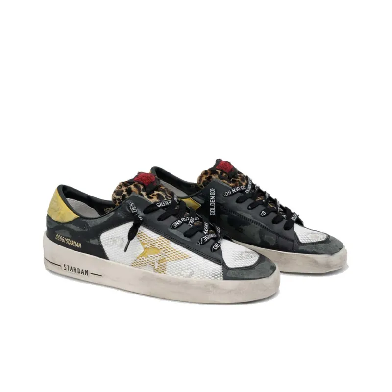 Golden Goose Stardan Skateboard Shoes Women's Low Top Black/White-2