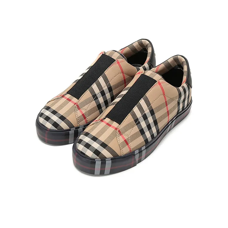 Burberry Low Top Stylish Skateboarding Shoes Women's Archive Beige-2