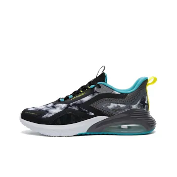 XTEP Cushioning Anti Slip And Wear Resistant Low Top Running Shoes Men's Black Smoke Gray