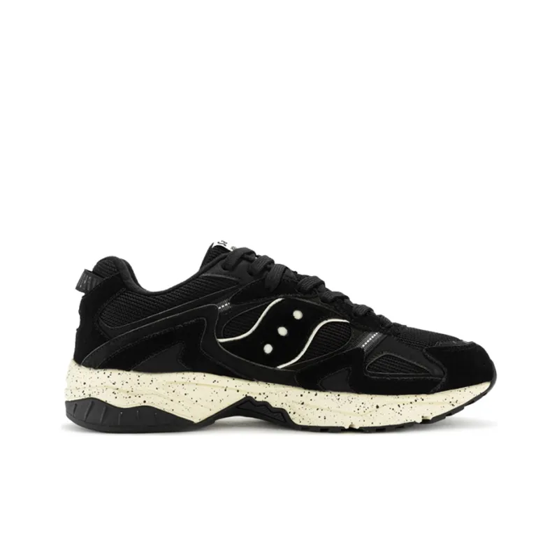 Saucony GSD 90S Cushioning Low Top Casual Running Shoes Unisex Black-1