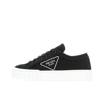PRADA Women's Gabardine Wheel Low 'Black White'