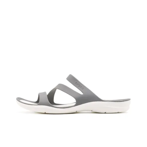 Crocs Swiftwater Slide Slippers Women's Gray