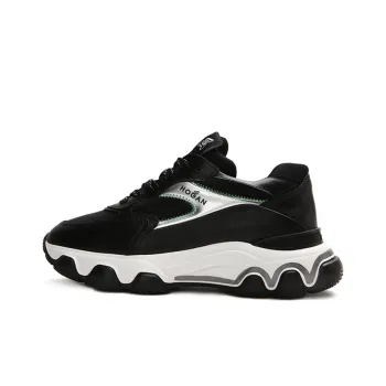 HOGAN Shock Absorbers With Slip Resistant And Abrasion Resistant Properties Low Top Running Shoes Women's Black